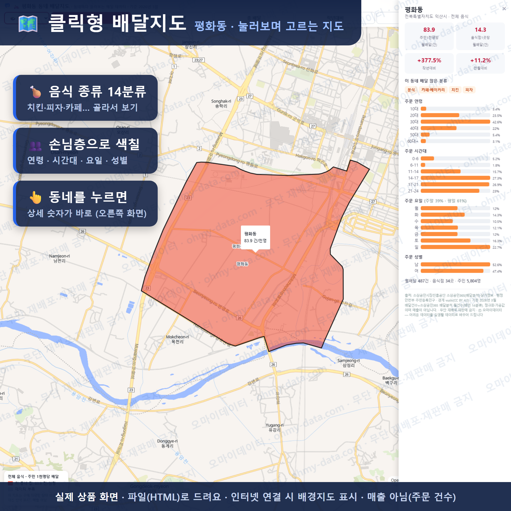 인터랙티브 지도 미리보기(실제 상품은 클릭형 HTML)