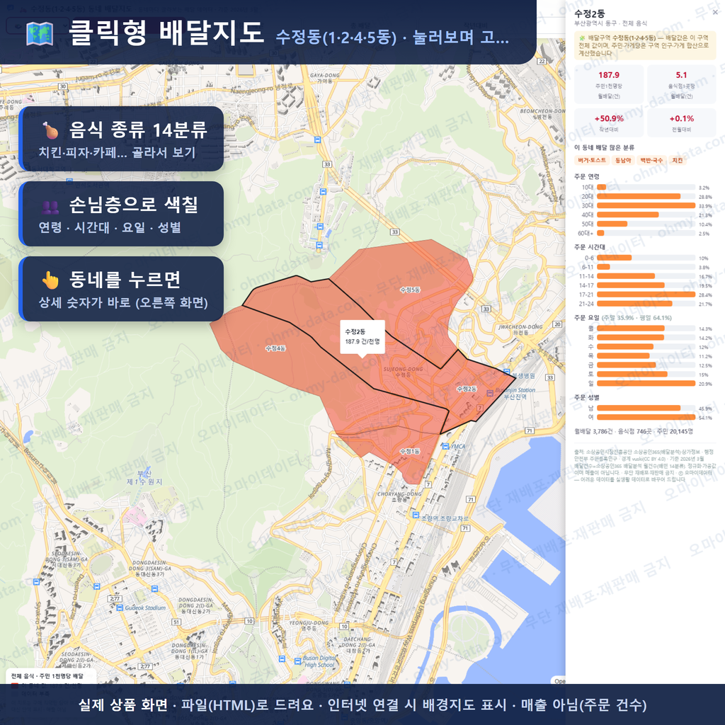 인터랙티브 지도 미리보기(실제 상품은 클릭형 HTML)