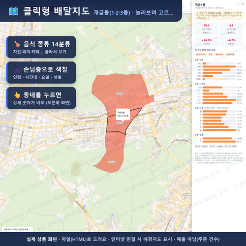 인터랙티브 지도 미리보기(실제 상품은 클릭형 HTML)