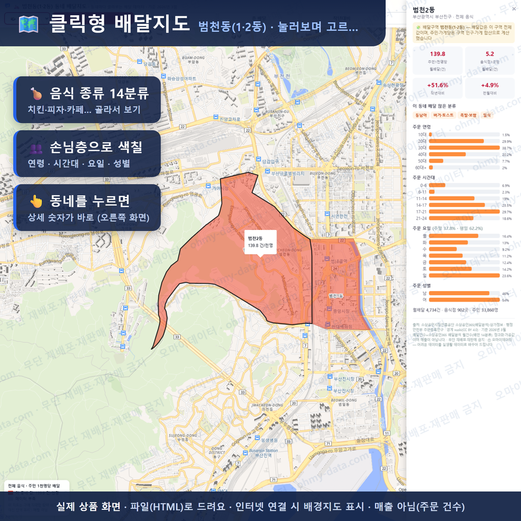 인터랙티브 지도 미리보기(실제 상품은 클릭형 HTML)
