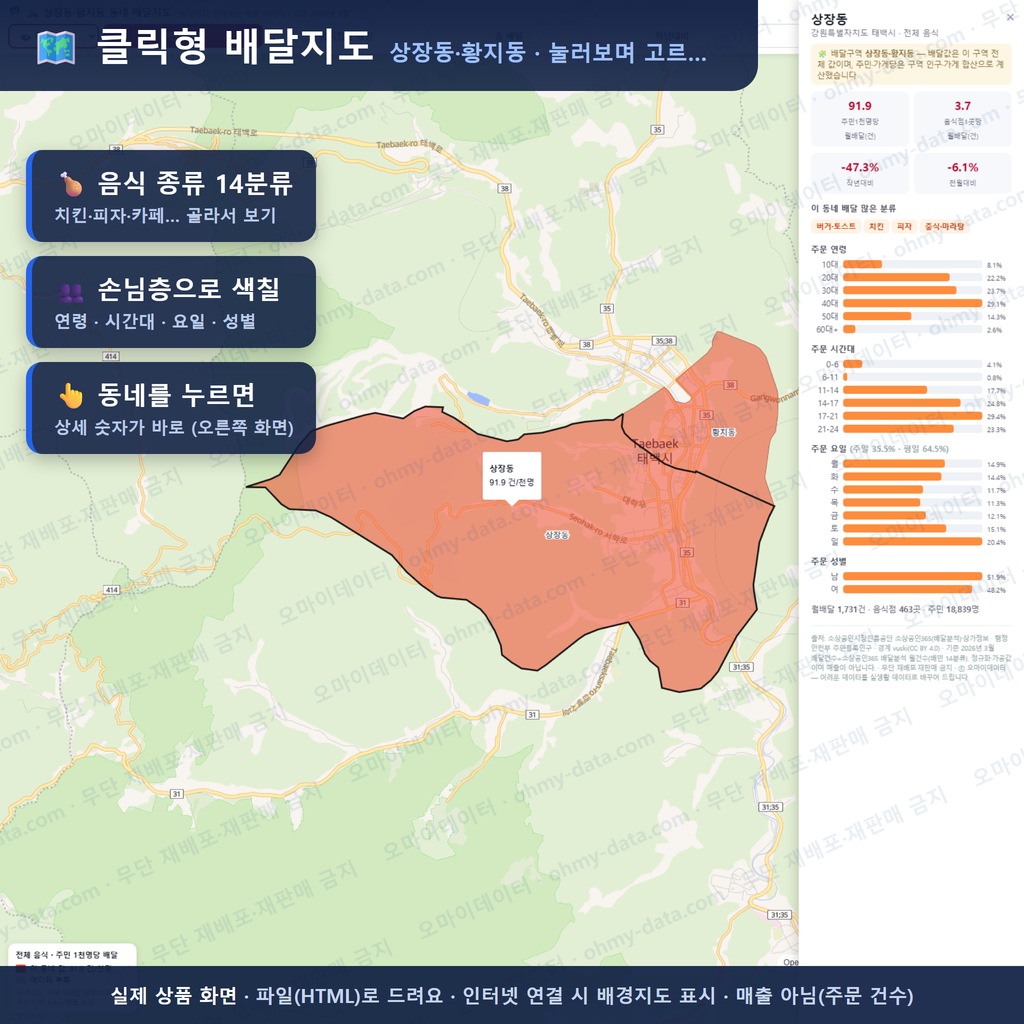 인터랙티브 지도 미리보기(실제 상품은 클릭형 HTML)