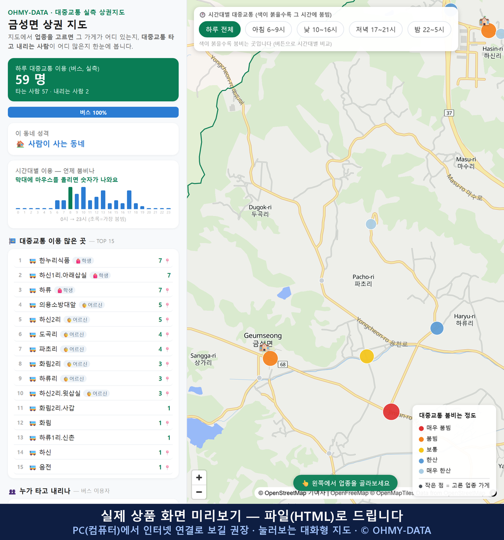 인터랙티브 지도 미리보기(실제 상품은 클릭형 HTML)