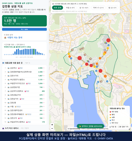 인터랙티브 지도 미리보기(실제 상품은 클릭형 HTML)