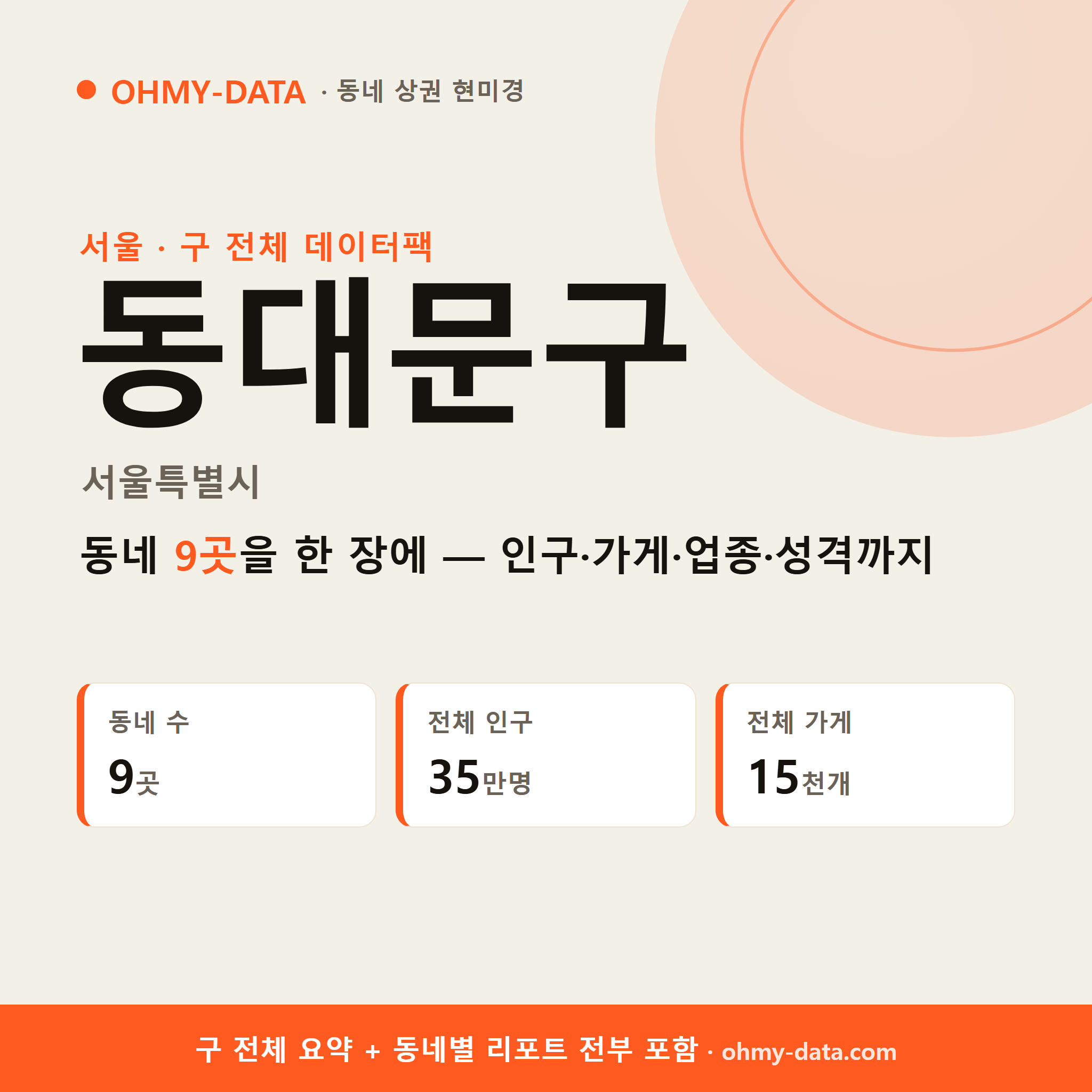 동대문구 상권 데이터팩