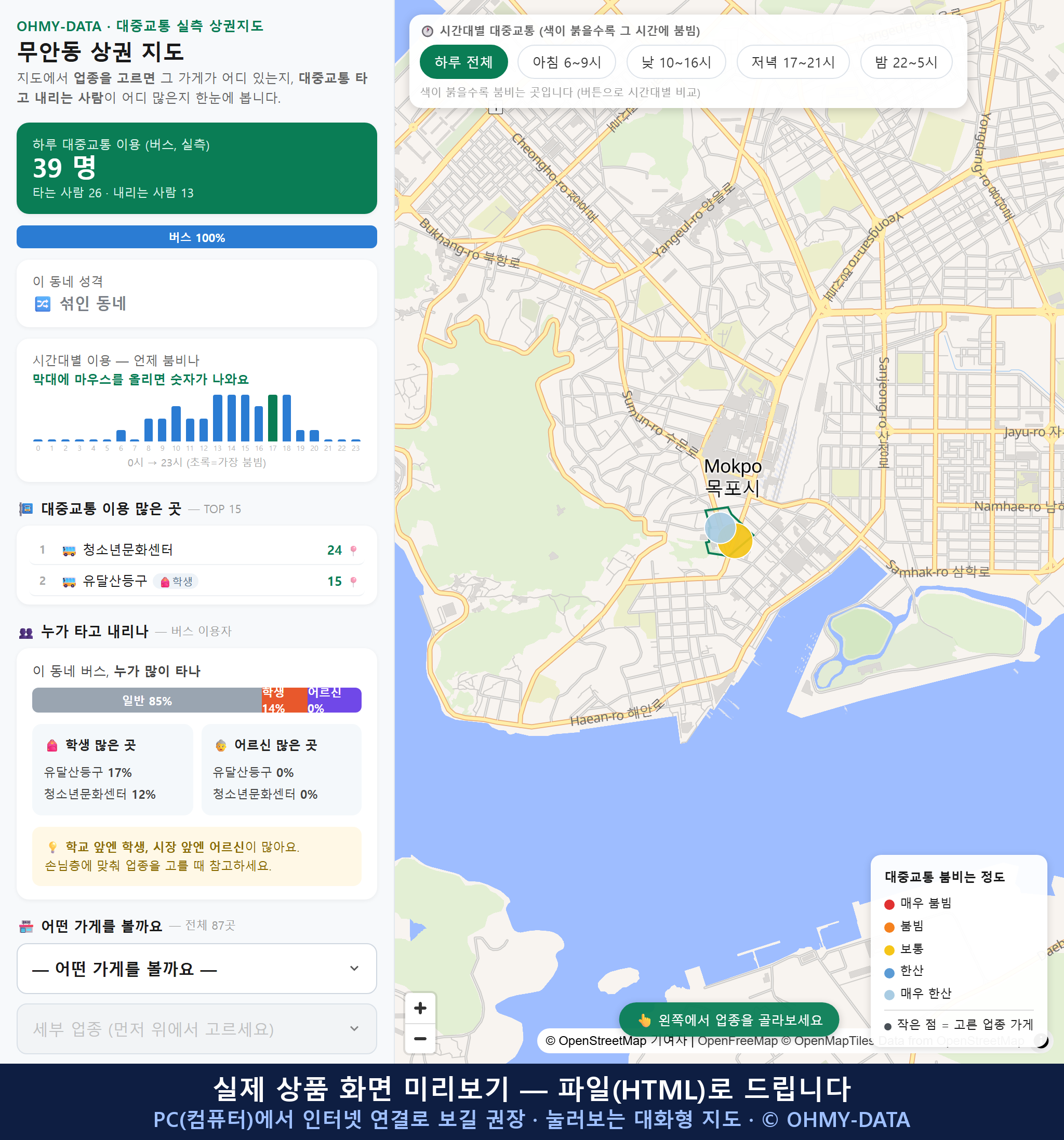 인터랙티브 지도 미리보기(실제 상품은 클릭형 HTML)