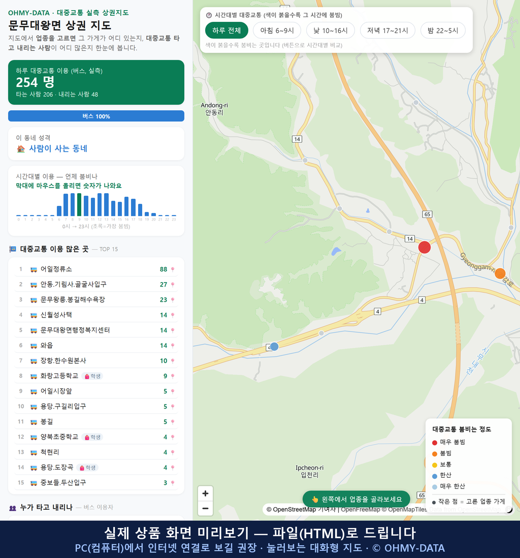 인터랙티브 지도 미리보기(실제 상품은 클릭형 HTML)
