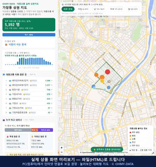 인터랙티브 지도 미리보기(실제 상품은 클릭형 HTML)