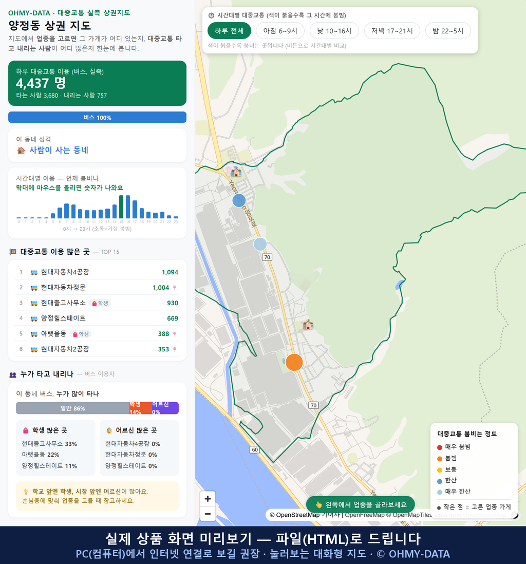 인터랙티브 지도 미리보기(실제 상품은 클릭형 HTML)