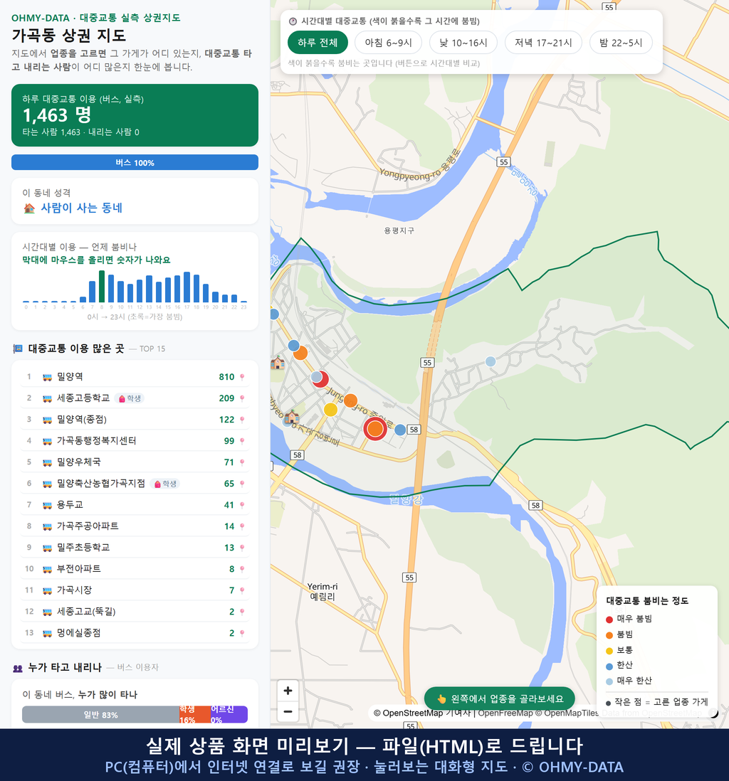 인터랙티브 지도 미리보기(실제 상품은 클릭형 HTML)
