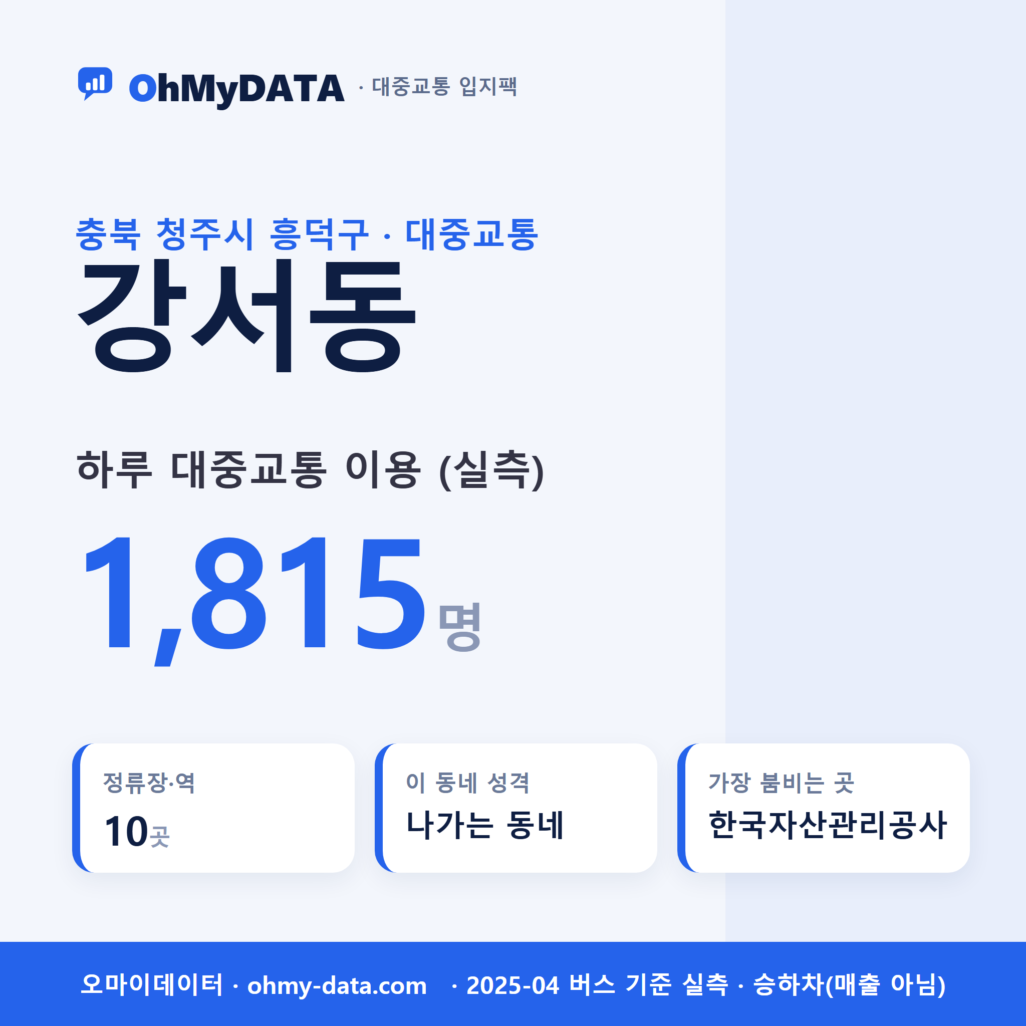 강서동 대중교통 입지팩 표지