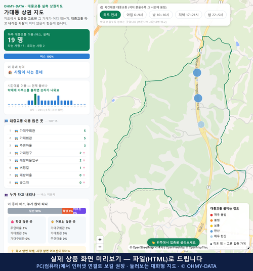 인터랙티브 지도 미리보기(실제 상품은 클릭형 HTML)