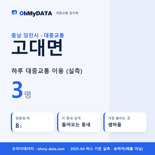 고대면 대중교통 입지팩 표지