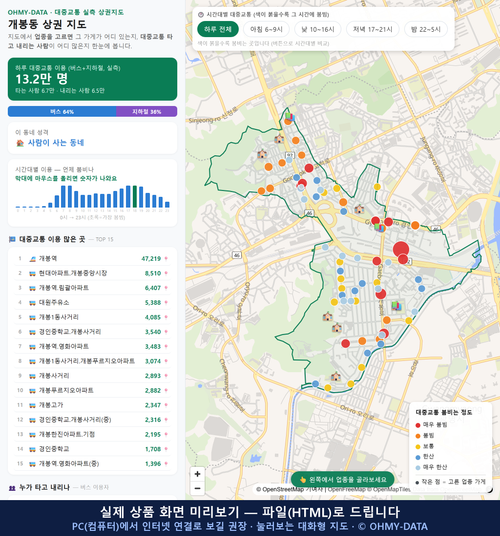 인터랙티브 지도 미리보기(실제 상품은 클릭형 HTML)