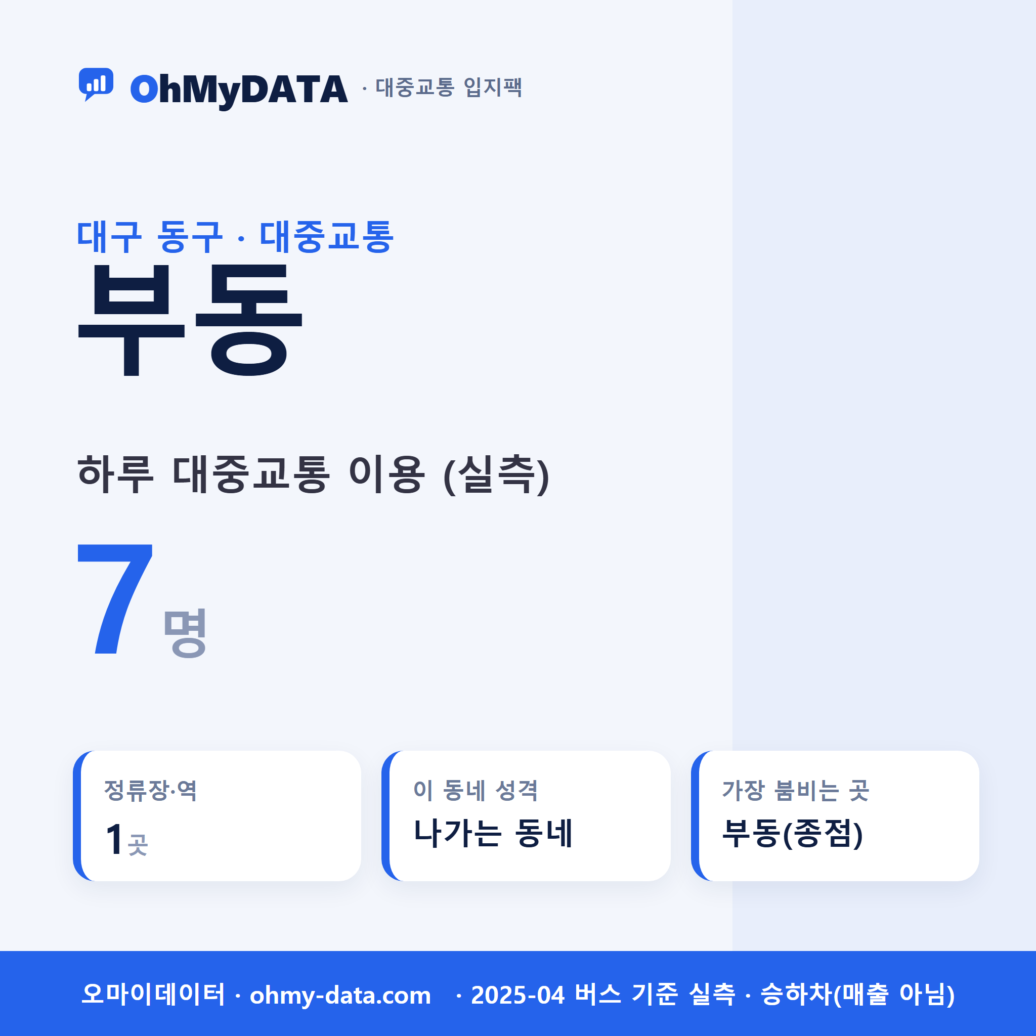 부동 대중교통 입지팩 표지