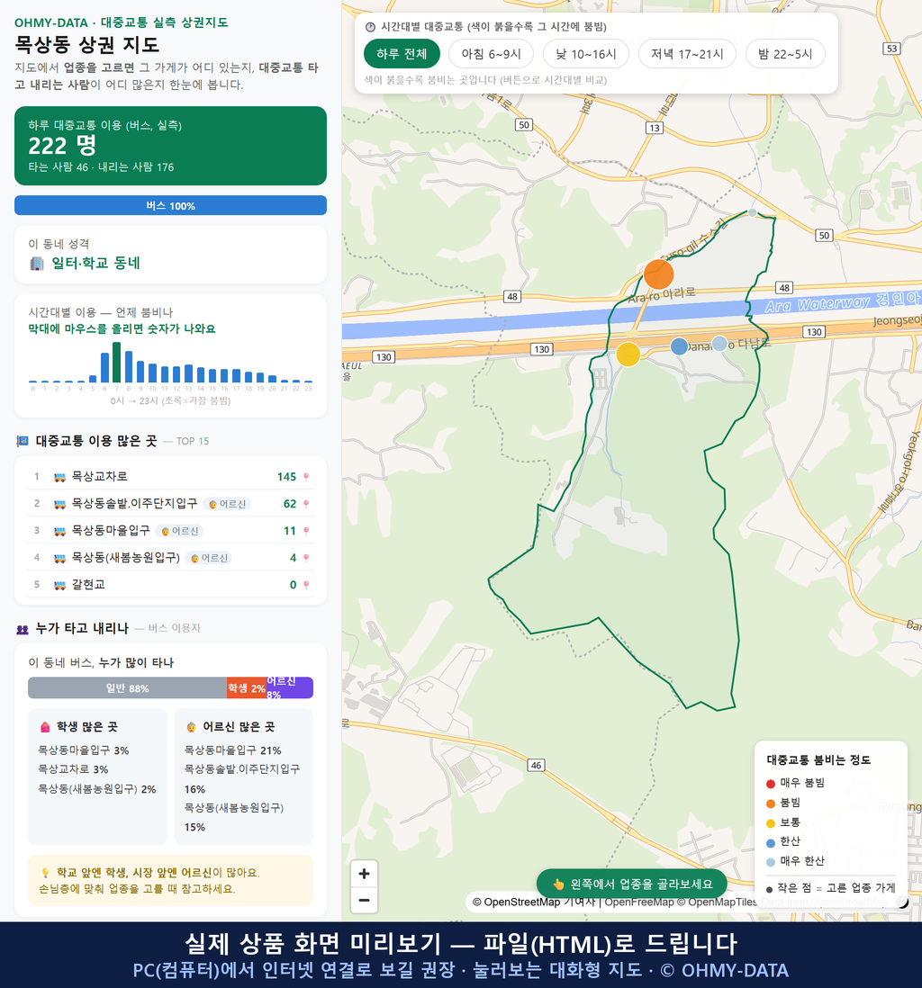 인터랙티브 지도 미리보기(실제 상품은 클릭형 HTML)