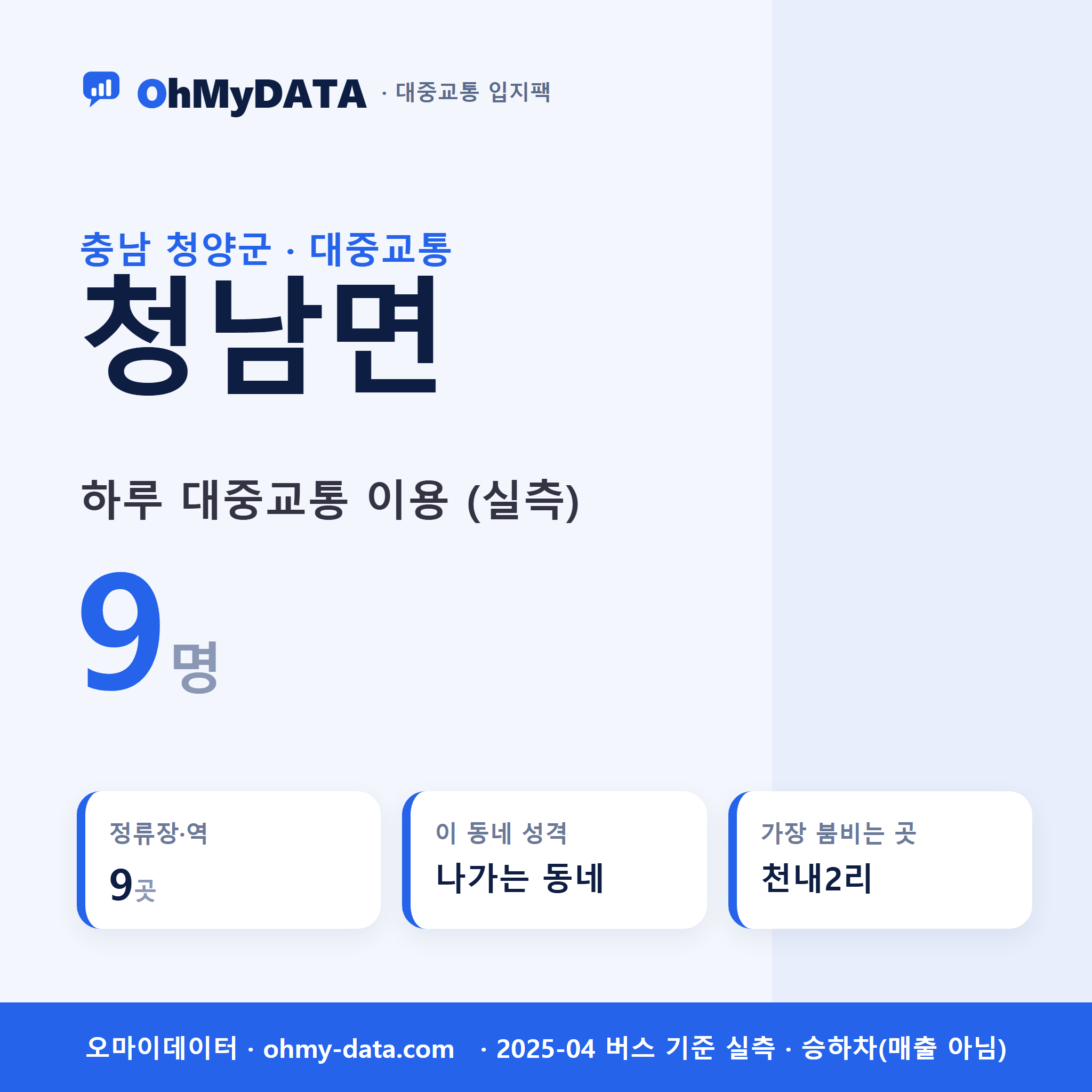 청남면 대중교통 입지팩 표지