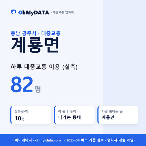 계룡면 대중교통 입지팩 표지