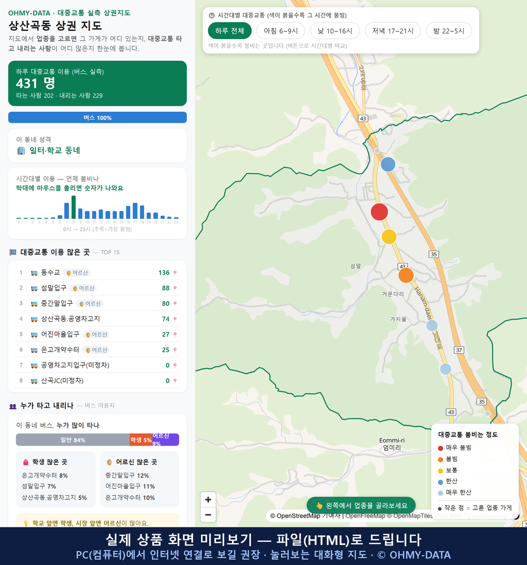 인터랙티브 지도 미리보기(실제 상품은 클릭형 HTML)