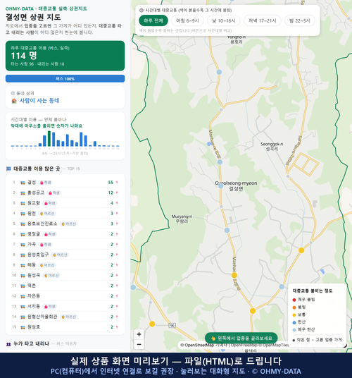 인터랙티브 지도 미리보기(실제 상품은 클릭형 HTML)