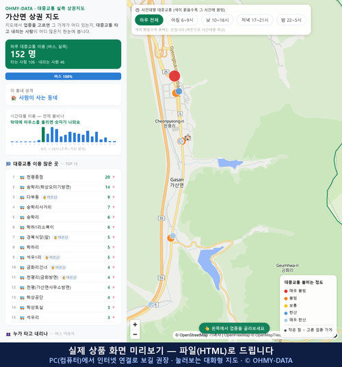 인터랙티브 지도 미리보기(실제 상품은 클릭형 HTML)