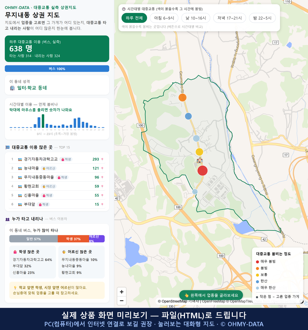 인터랙티브 지도 미리보기(실제 상품은 클릭형 HTML)