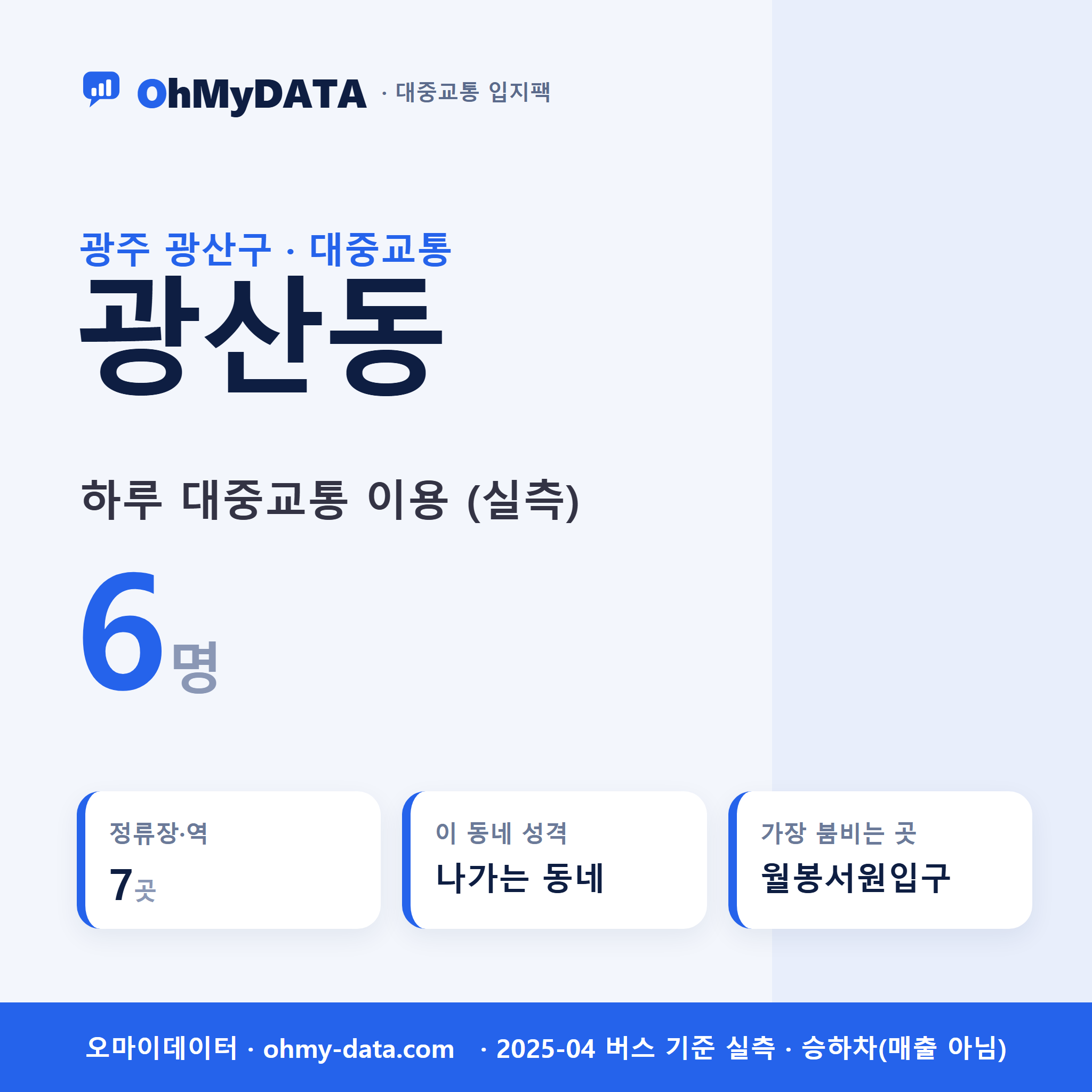 광산동 대중교통 입지팩 표지