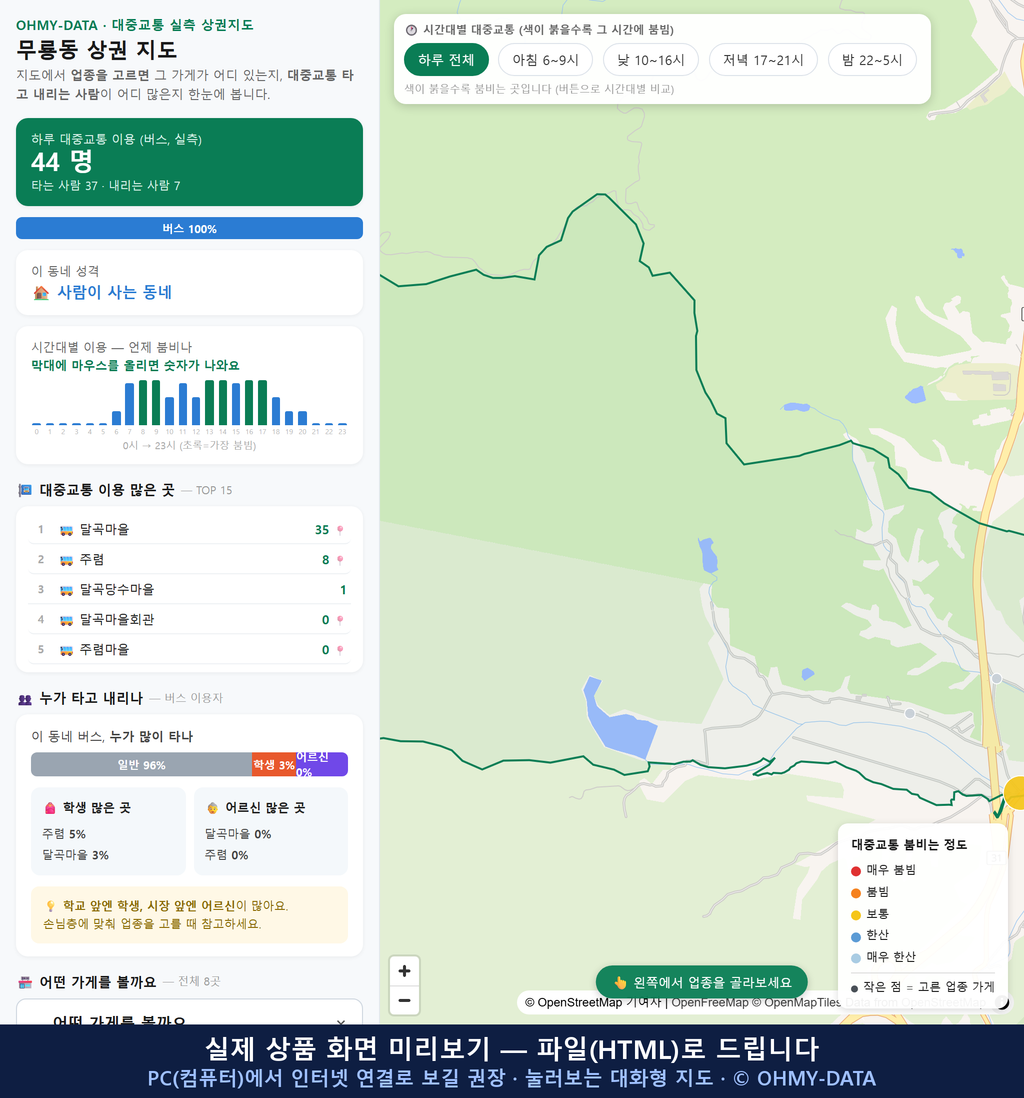 인터랙티브 지도 미리보기(실제 상품은 클릭형 HTML)