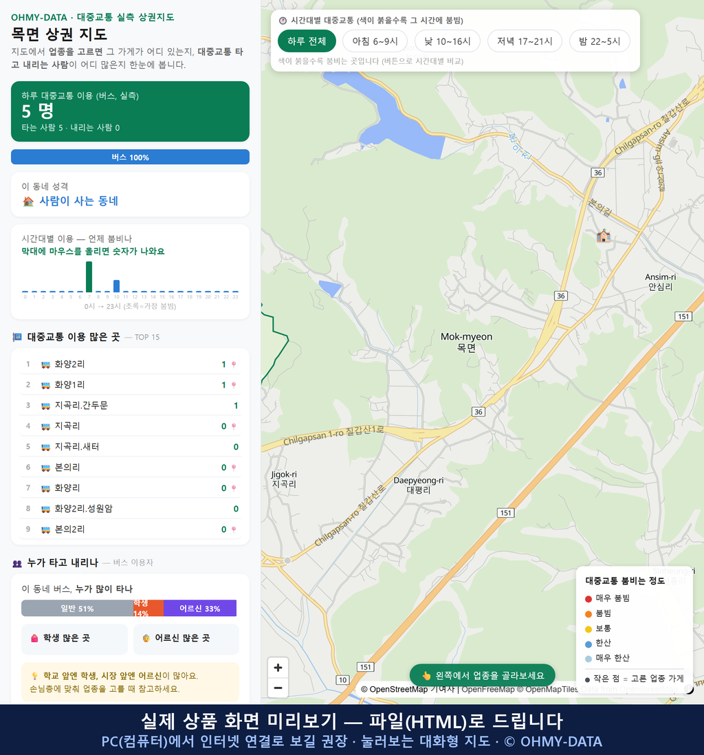 인터랙티브 지도 미리보기(실제 상품은 클릭형 HTML)
