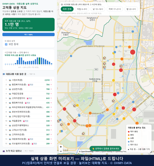 인터랙티브 지도 미리보기(실제 상품은 클릭형 HTML)